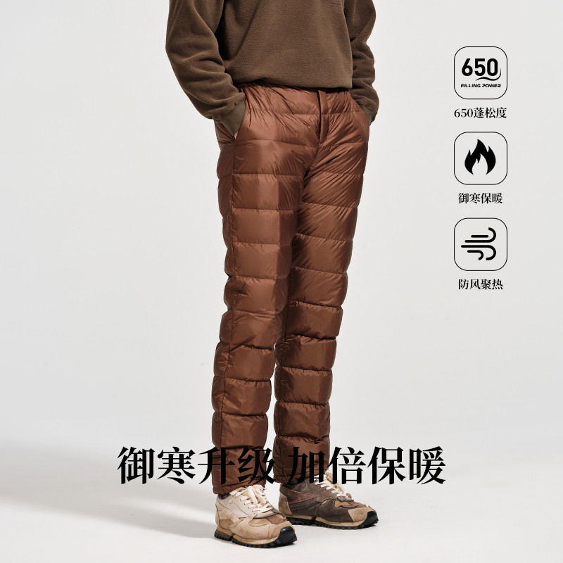 Burhy And Warm Down Pants Woman Autumn Winter Windproof Waterproof Outdoor Climbing Camping Thickened Anti-Chill Goose Down Long Pants Man-Taobao