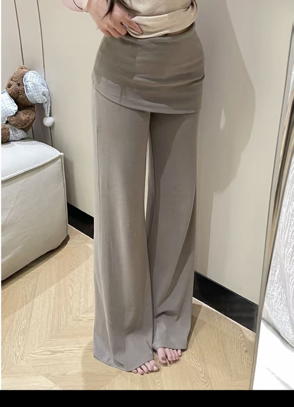Mimi Studio Versatile Irregular Hem Slimming Drapey Casual Pants That Cover the Hips Mimi Studio Versatile Irregular Hem Slimming Drapey Casual Pants That Cover the Hips