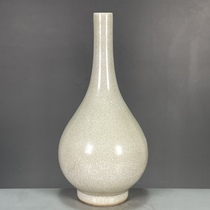 Antique and second-hand porcelain old goods collection overseas return to the Qing Dynasty Yongzheng year white glaze split bile bottle