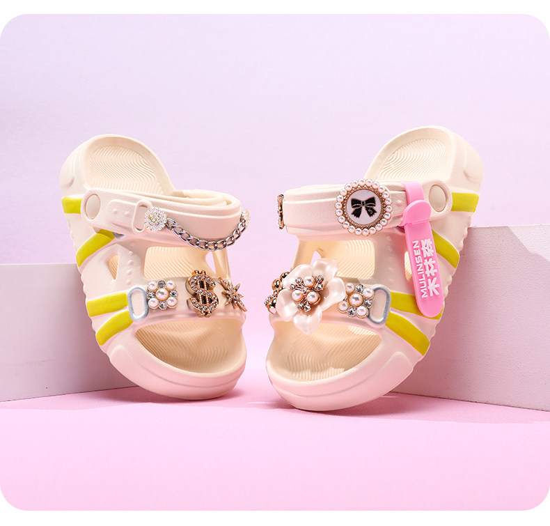 Mulinsen Girls' Sandals 2026 New Summer Children's Slippers for Older Kids, Suitable for Water, Non-Slip Girls' Sandals — 15