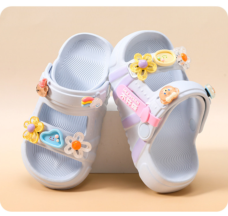 Mulinsen Girls' Sandals 2026 New Summer Children's Slippers for Older Kids, Suitable for Water, Non-Slip Girls' Sandals — 12