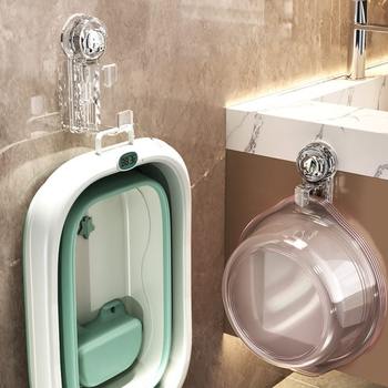 Storage mobile drill-free drainage retractable suction cup powerful load-bearing wall-mounted bear hook washbasin rack bathroom