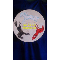 Moon King Drum A Grand God Drummer Hand Painted the Great Divinity Gods Jumping Gods please God