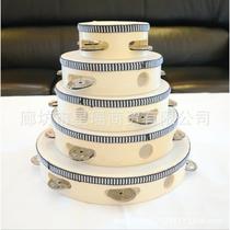 Customized percussion instruments Orff instruments parent-child teaching aids color red wood-colored sheepskin tambourine