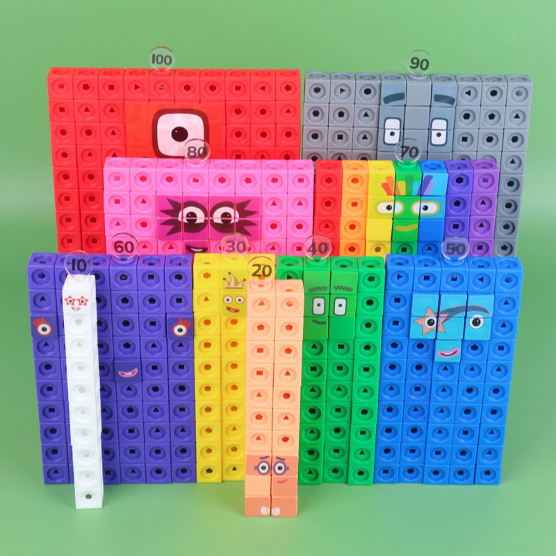 Цифровые строительные блоки numberblocks1-100 математические средства для обучения чувству числа, детские развивающие игрушки для сборки, новые Изображение 1