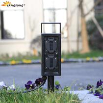 Outdoor ground-type lawn socket waterproof and rain-proof park high-end villa courtyard ground plug decorative two or three sockets