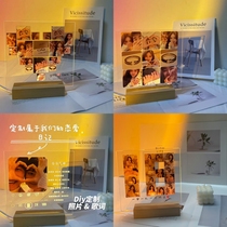 diy custom luminous photo frame lamp birthday 520 valentines day couple gift photo stage romantic anniversary