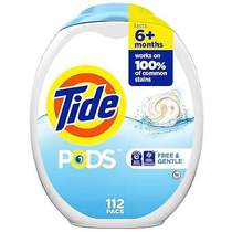 Tide PODS Free and Gentle Laundry Detergent Soap Pacs 112