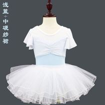 Childrens Summer Kindergarten Chinese Modern Physical Examination Practice Clothes Girls Ballet Skirt Dance Performance Clothes