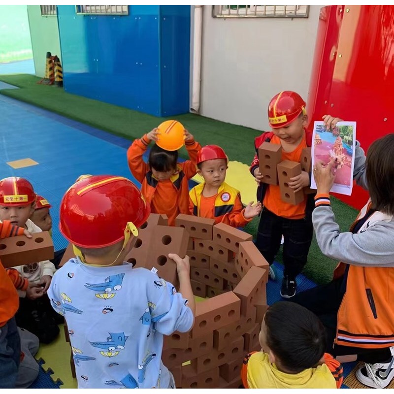 Kindergarten Brick Master Outdoor Construction Foam Eva Soft Brick Tiles Building Blocks Bricklaying Architect