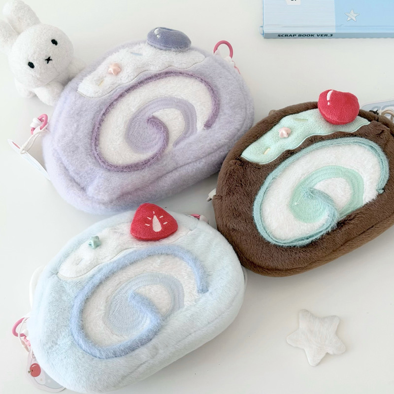Nihonjuku Store Original Design Swiss Roll Crossbody Bag New Color Cute High-Quality Niche Fluffy Bag