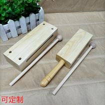 Square Bangzi with handle Square Bangzi Opera Bangzi Wooden Fish Bangzi Percussion Instrument Sound Wood Double-tone Wooden Bangzi Customized