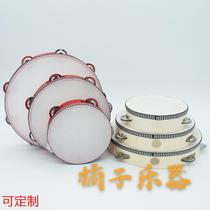 Orff percussion instrument tambourine childrens tambourine dance hand drummer rattle tambourine kindergarten tambourine 6 inches 8 inches