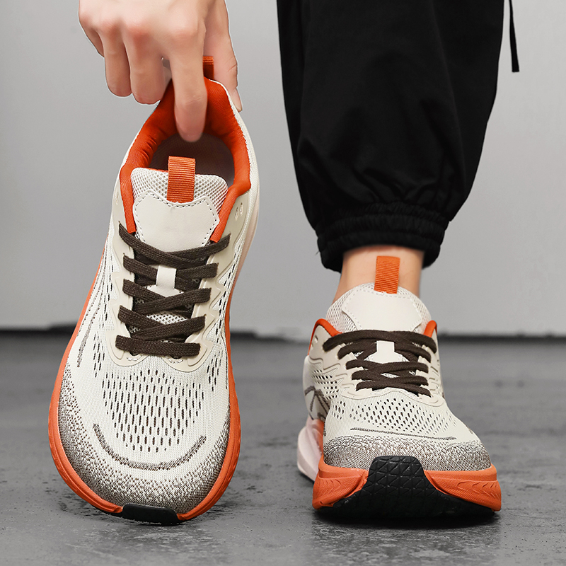 Wide-Toe Shoes, Wide-Last Casual Style Mesh Breathable Sports Shoes for Men, Summer Low-Top Running Shoes, White Youth Casual Shoes