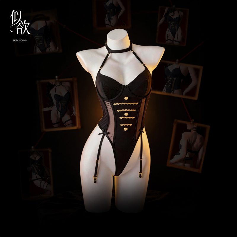 Like Zerosophy's "Secret Agent J," This Sexy Black See-Through Mesh Bodysuit Set with Underwire Bra for Women Like Zerosophy's "Secret Agent J," This Sexy Black See-Through Mesh Bodysuit Set with Underwire Bra for Women