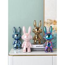 Nordic Trend Space Rabbit Living Room Ornaments Creative Home Desktop TV Cabinet Wine Cabinet Decoration Simple Gift Network