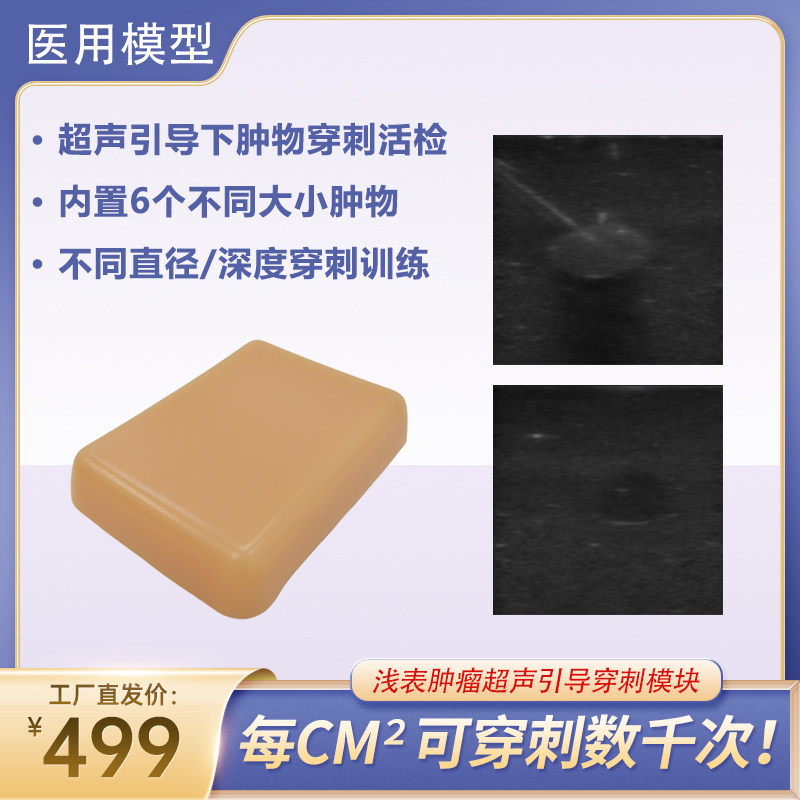 超声引导下穿刺模型浅表肿瘤活检训练教学练习模块可定制大小厚度