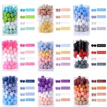 50Pcs Lot 12mm Baby Teether Silicone Beads Round Silicone Be