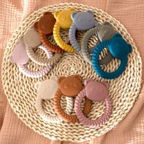 1PCS New Kawaii Panda Shape Teether Toys Silicone Teether Ri