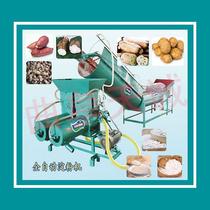 Manufacturer supplies large sweet potato washing machine sweet potato washing and feeding integrated machine commercial squirrel cage potato washing machine