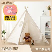 Childrens hand-painted tent diy hand-painted graffiti outdoor activity triangular small tent baby painting game house