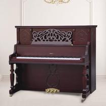立式钢琴132 雕花镂空高谱架设计 酒店演奏用琴展览收藏级真钢琴