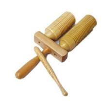 Wooden high and low bangs threaded double barrel Orff childrens percussion instrument kindergarten early education instrument