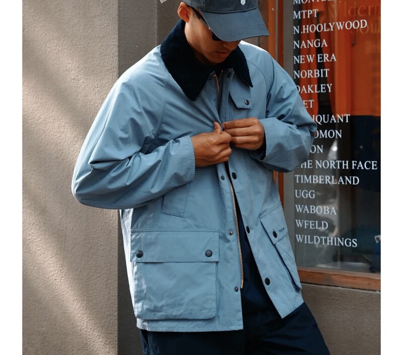 Barber Peach Skin Wax-Free Suede Peach Skin Bedale Corduroy Hunting Jacket