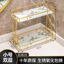 Light luxury bathroom sink storage rack bathroom toilet cosmetics washbasin corner dressing table storage