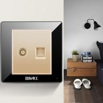 TV Telephone) International Electrician Switch Socket Panel 86 (Household One-Stage Type National Line TV Telephone TV