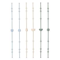 6 Pack Silicone Pacifier Clip Toy Safety Straps for Baby