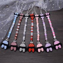 1pc Baby Pacifier Clips Chain Customized Name Silicone Beads