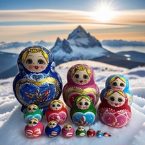 Russian-style matryoshka 15-layer wooden characteristic handicraft creative childrens gift ornaments travel to Harbin