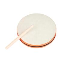 Customized percussion instrument double-sided sheepskin hand drum with percussion stick enlightenment music toy hand drummer beat the drum