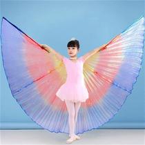 Kasi Miao Children Belly Dance Golden Wings Performing Costume Dance Apparel Props Colored Golden Wings
