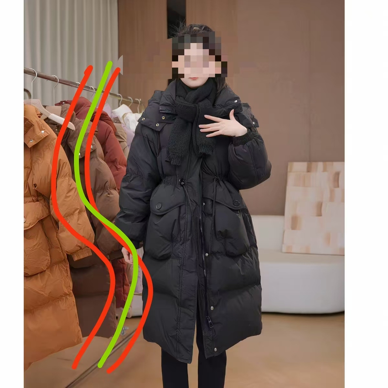 Long Gloves, down Jacket, Black, Cut Label Long Gloves, down Jacket, Black, Cut Label