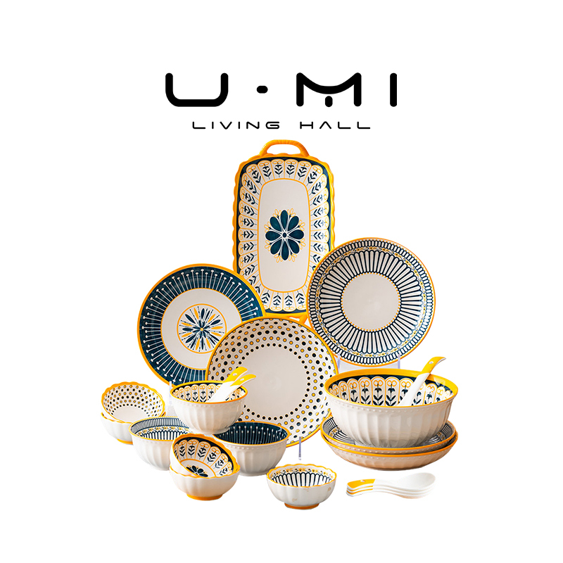 U Mi Living · Ordinary | Tableware Ceramic Japanese Light Luxury Simple Bowl and Chopsticks Household Bowl and Plate Set U Mi Living · Ordinary | Tableware Ceramic Japanese Light Luxury Simple Bowl and Chopsticks Household Bowl and Plate Set