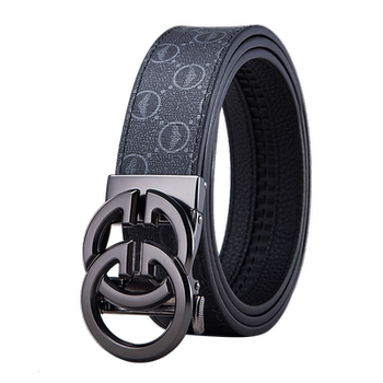 Authentic armani men's genuine leather double g belt