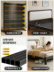 Wrought Iron Bed with Upholstered Storage Bed Frame, Steel Frame, Modern Minimalist Home Use, Thickened and Reinforced, 1.8m Tatami Single/Double Bed