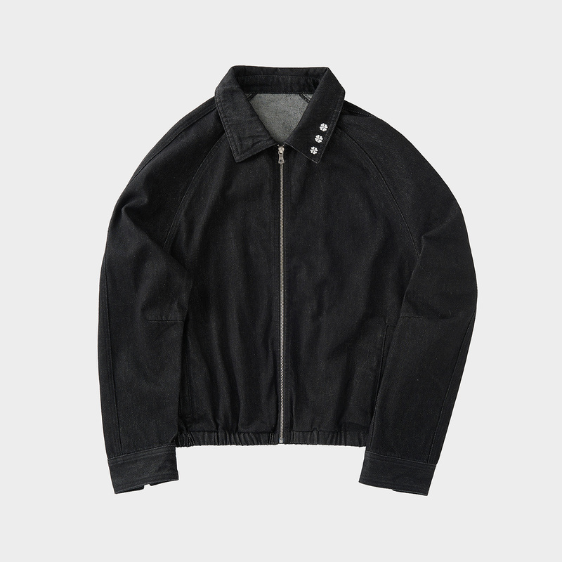 Amicus Animae Custom-Woven and Custom-Dyed Non-Fading Four-Leaf Clover 55 Raw Cowhide Jacket Amicus Animae Custom-Woven and Custom-Dyed Non-Fading Four-Leaf Clover 55 Raw Cowhide Jacket