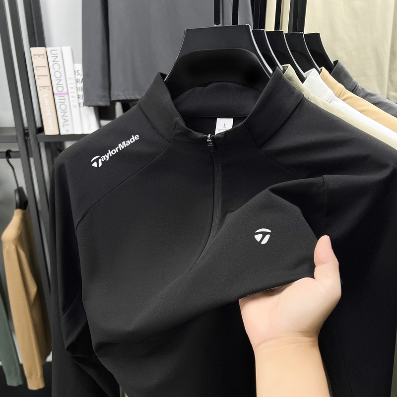 Outlet Clearance: Men's Long Sleeve Golf T-Shirt, Autumn/Winter Half-Zip Outdoor Sports Sweatshirt, Base Layer Shirt for Men Outlet Clearance: Men's Long Sleeve Golf T-Shirt, Autumn/Winter Half-Zip Outdoor Sports Sweatshirt, Base Layer Shirt for Men