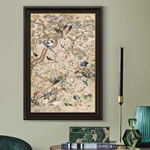 Peony flowers and birds peaceful picture cross stitch 2023 new embroidery vertical version living room entrance classic Chinese painting hand embroidery