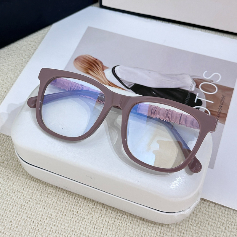 Xiaohongshu Same Style 3438Q Powder Pink Natural Look Magic Glasses Frame for Women, Anti-Blue Light, Prescription or Non-Prescription Glasses Frame for Women