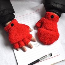 Plush Thicked Warm Baby Gloves Childrens Pupil Student Wint