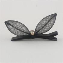 Light high-end mesh rhinestone rabbit ear hairpin Internet celebrity playful three-dimensional cat ear hairpin side clip