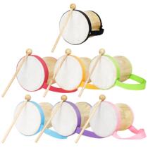 Orff instrument de musique tambour indien en bois peau de mouton portable tambour maternelle main applaudissements tambour instrument de percussion pour enfants