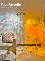 Double-headed water ripple atmosphere lamp living room floor-standing bedroom luxury sunset live broadcast room background projection sunset sunset lamp