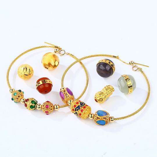 18K Gold Clavicle Chain Necklace with Chain, Bracelet, Crystal, Jade, Gemstone Pendant DIY Matching