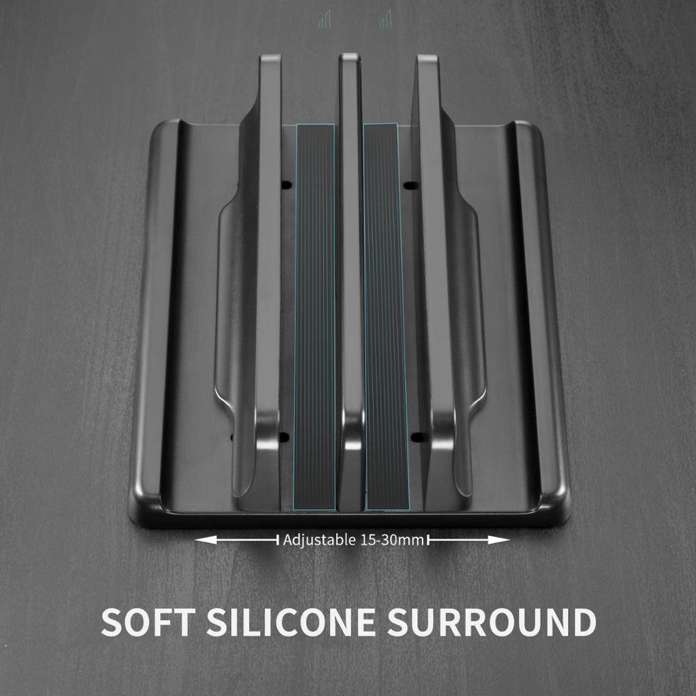 Vertical Laptop Stand Adjustable Width Plastic Dock - Product image 7