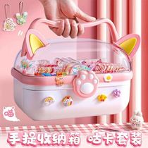 Cream glue Gu card sticker diy full set of girls and childrens hand account toy creative handmade Gu plate storage box set